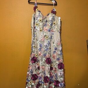 Floral Embroidered Wedding Dress